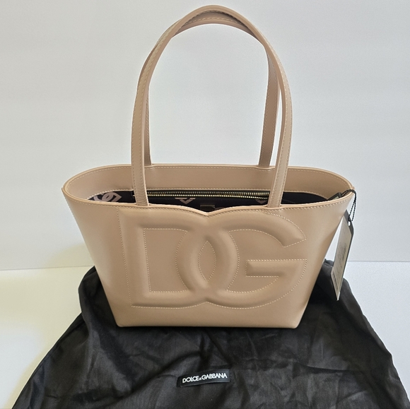 Dolce & Gabbana Handbags - Dolce & Gabbana  Medium DG Leather Shopper Tote Bag Powder Pink